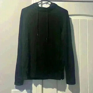 Black Hooded Thin Hoodie